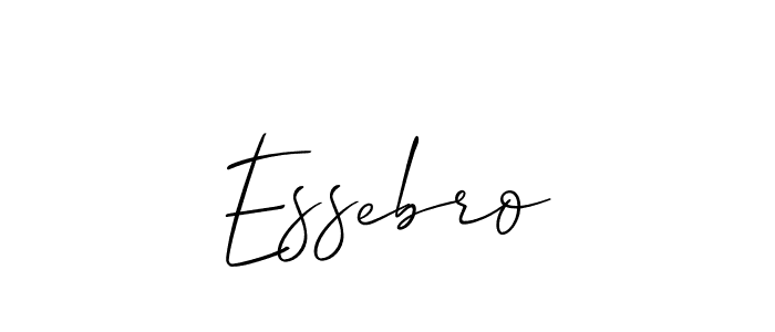 Design your own signature with our free online signature maker. With this signature software, you can create a handwritten (Allison_Script) signature for name Essebro. Essebro signature style 2 images and pictures png