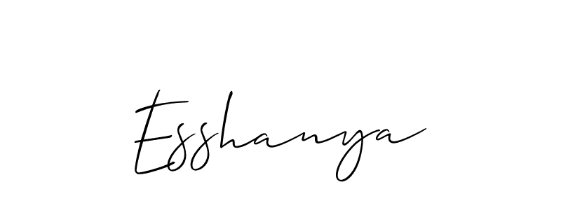 You should practise on your own different ways (Allison_Script) to write your name (Esshanya) in signature. don't let someone else do it for you. Esshanya signature style 2 images and pictures png