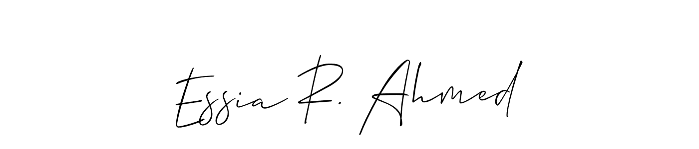Essia R. Ahmed stylish signature style. Best Handwritten Sign (Allison_Script) for my name. Handwritten Signature Collection Ideas for my name Essia R. Ahmed. Essia R. Ahmed signature style 2 images and pictures png