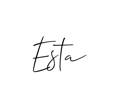 It looks lik you need a new signature style for name Esta. Design unique handwritten (Allison_Script) signature with our free signature maker in just a few clicks. Esta signature style 2 images and pictures png