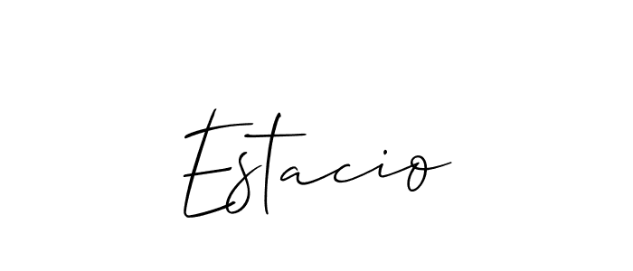 Design your own signature with our free online signature maker. With this signature software, you can create a handwritten (Allison_Script) signature for name Estacio. Estacio signature style 2 images and pictures png