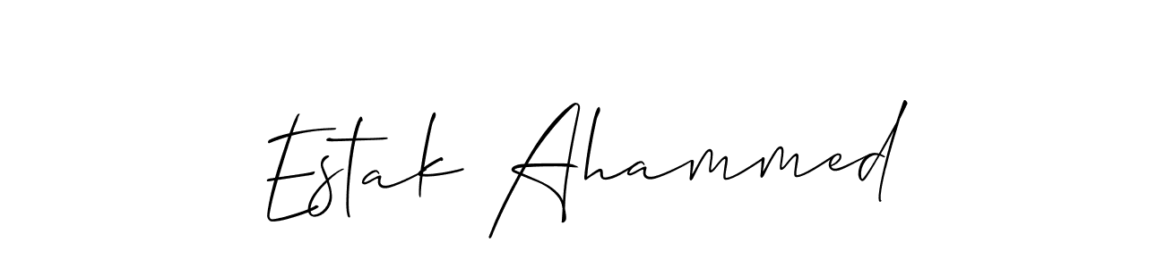 This is the best signature style for the Estak Ahammed name. Also you like these signature font (Allison_Script). Mix name signature. Estak Ahammed signature style 2 images and pictures png