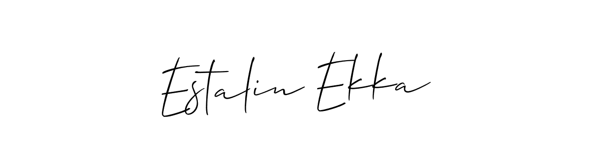 How to make Estalin Ekka signature? Allison_Script is a professional autograph style. Create handwritten signature for Estalin Ekka name. Estalin Ekka signature style 2 images and pictures png