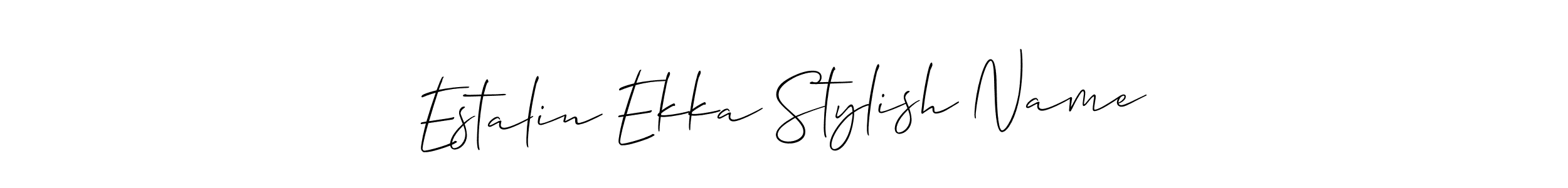 Also we have Estalin Ekka Stylish Name name is the best signature style. Create professional handwritten signature collection using Allison_Script autograph style. Estalin Ekka Stylish Name signature style 2 images and pictures png