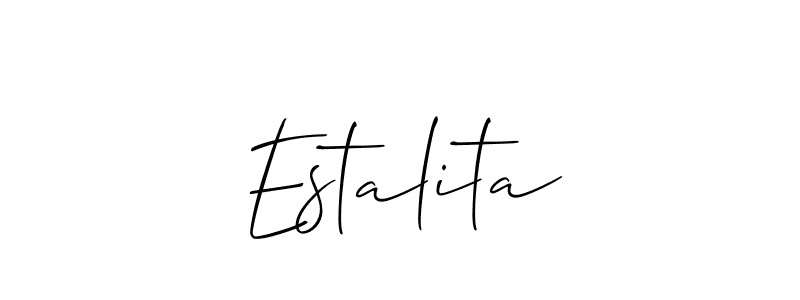 Estalita stylish signature style. Best Handwritten Sign (Allison_Script) for my name. Handwritten Signature Collection Ideas for my name Estalita. Estalita signature style 2 images and pictures png