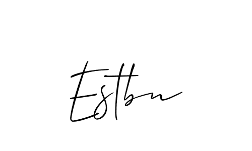 How to Draw Estbn signature style? Allison_Script is a latest design signature styles for name Estbn. Estbn signature style 2 images and pictures png