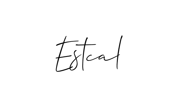 Best and Professional Signature Style for Estcal. Allison_Script Best Signature Style Collection. Estcal signature style 2 images and pictures png