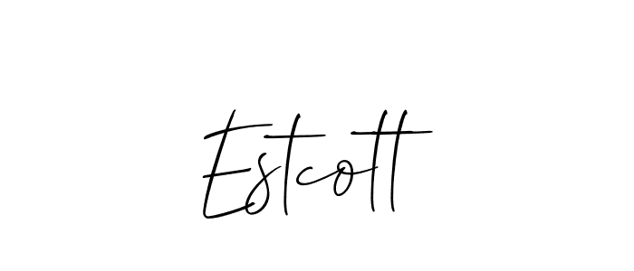 Create a beautiful signature design for name Estcott. With this signature (Allison_Script) fonts, you can make a handwritten signature for free. Estcott signature style 2 images and pictures png