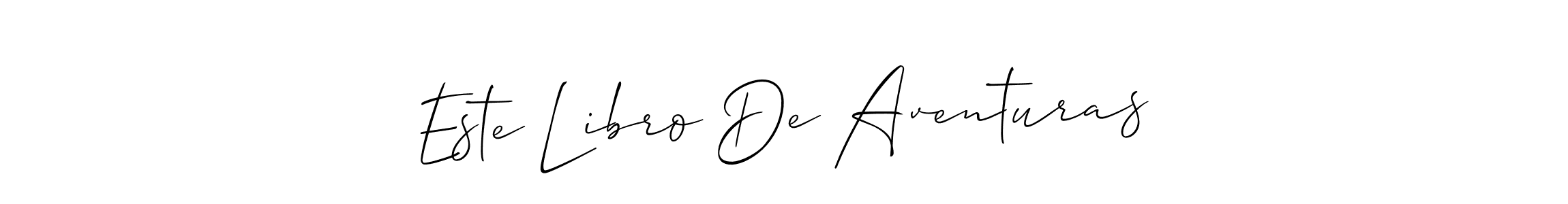 You should practise on your own different ways (Allison_Script) to write your name (Este Libro De Aventuras) in signature. don't let someone else do it for you. Este Libro De Aventuras signature style 2 images and pictures png