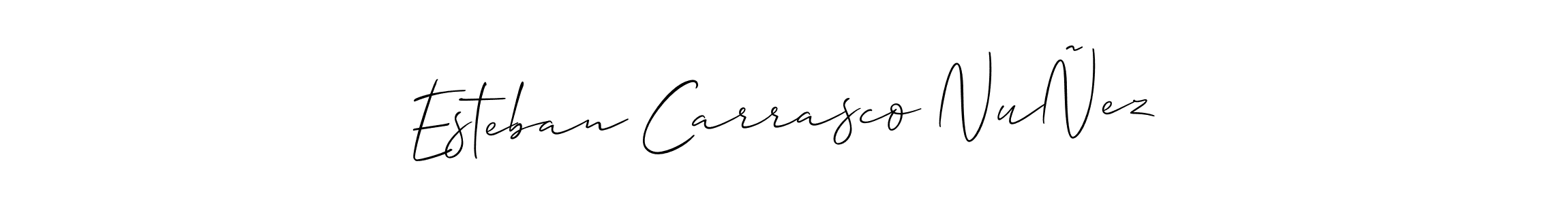 Allison_Script is a professional signature style that is perfect for those who want to add a touch of class to their signature. It is also a great choice for those who want to make their signature more unique. Get Esteban Carrasco NuÑez name to fancy signature for free. Esteban Carrasco NuÑez signature style 2 images and pictures png