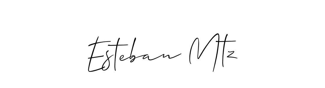 Design your own signature with our free online signature maker. With this signature software, you can create a handwritten (Allison_Script) signature for name Esteban Mtz. Esteban Mtz signature style 2 images and pictures png