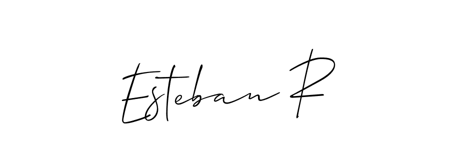 How to make Esteban R signature? Allison_Script is a professional autograph style. Create handwritten signature for Esteban R name. Esteban R signature style 2 images and pictures png