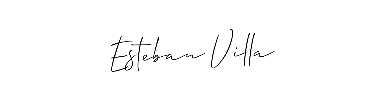 Use a signature maker to create a handwritten signature online. With this signature software, you can design (Allison_Script) your own signature for name Esteban Villa. Esteban Villa signature style 2 images and pictures png