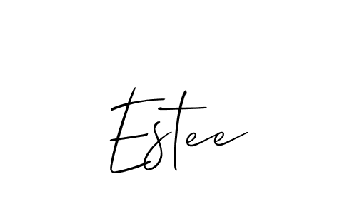 Also You can easily find your signature by using the search form. We will create Estee name handwritten signature images for you free of cost using Allison_Script sign style. Estee signature style 2 images and pictures png
