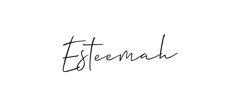 Make a beautiful signature design for name Esteemah. With this signature (Allison_Script) style, you can create a handwritten signature for free. Esteemah signature style 2 images and pictures png