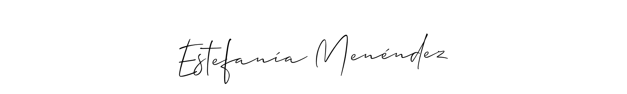 This is the best signature style for the Estefanía Menéndez name. Also you like these signature font (Allison_Script). Mix name signature. Estefanía Menéndez signature style 2 images and pictures png