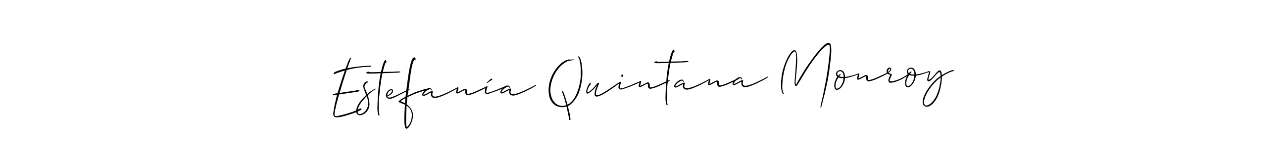 You should practise on your own different ways (Allison_Script) to write your name (Estefanía Quintana Monroy) in signature. don't let someone else do it for you. Estefanía Quintana Monroy signature style 2 images and pictures png