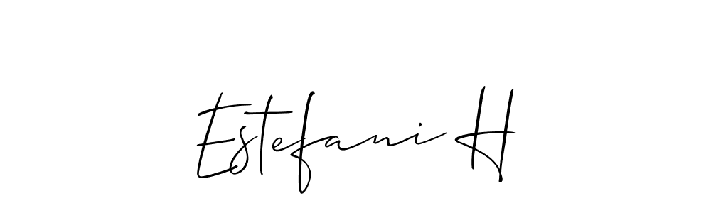 Also You can easily find your signature by using the search form. We will create Estefani H name handwritten signature images for you free of cost using Allison_Script sign style. Estefani H signature style 2 images and pictures png