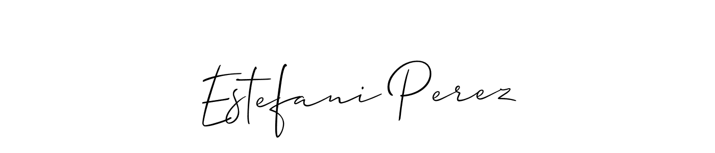 How to make Estefani Perez signature? Allison_Script is a professional autograph style. Create handwritten signature for Estefani Perez name. Estefani Perez signature style 2 images and pictures png