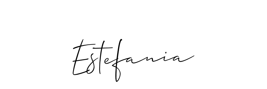 Create a beautiful signature design for name Estefania. With this signature (Allison_Script) fonts, you can make a handwritten signature for free. Estefania signature style 2 images and pictures png