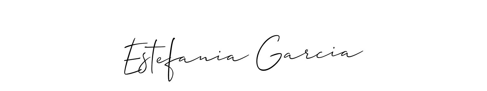 Create a beautiful signature design for name Estefania Garcia. With this signature (Allison_Script) fonts, you can make a handwritten signature for free. Estefania Garcia signature style 2 images and pictures png