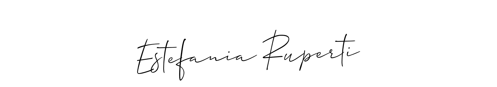 Allison_Script is a professional signature style that is perfect for those who want to add a touch of class to their signature. It is also a great choice for those who want to make their signature more unique. Get Estefania Ruperti name to fancy signature for free. Estefania Ruperti signature style 2 images and pictures png