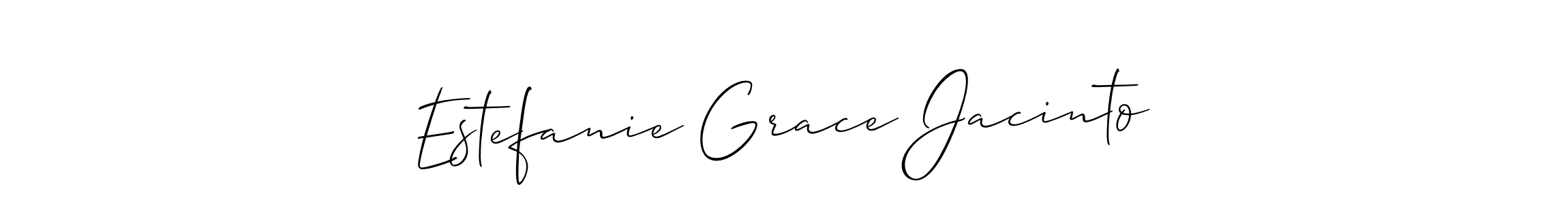 Once you've used our free online signature maker to create your best signature Allison_Script style, it's time to enjoy all of the benefits that Estefanie Grace Jacinto name signing documents. Estefanie Grace Jacinto signature style 2 images and pictures png