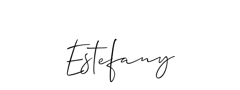 How to make Estefany name signature. Use Allison_Script style for creating short signs online. This is the latest handwritten sign. Estefany signature style 2 images and pictures png