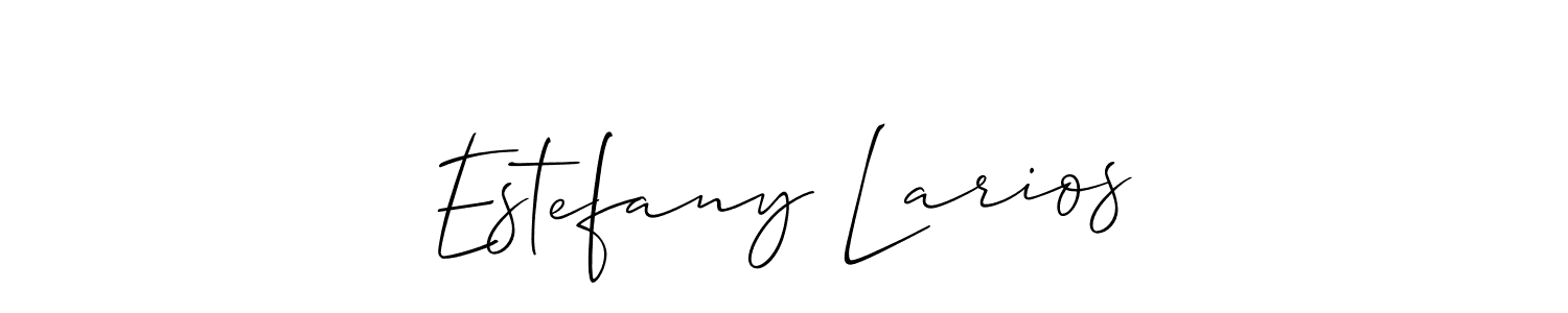 How to make Estefany Larios signature? Allison_Script is a professional autograph style. Create handwritten signature for Estefany Larios name. Estefany Larios signature style 2 images and pictures png