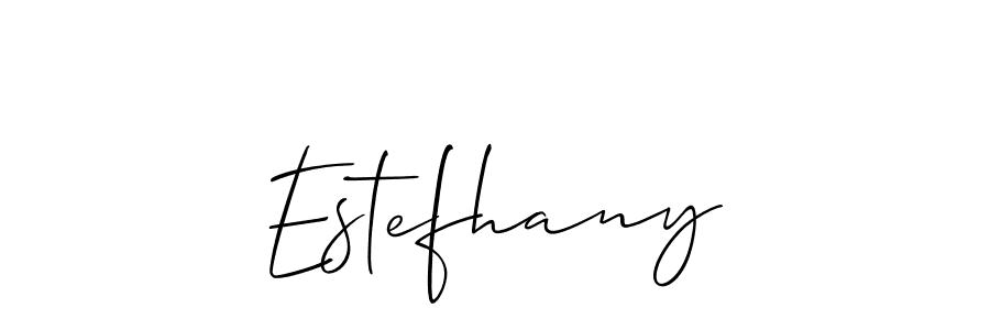 Estefhany stylish signature style. Best Handwritten Sign (Allison_Script) for my name. Handwritten Signature Collection Ideas for my name Estefhany. Estefhany signature style 2 images and pictures png