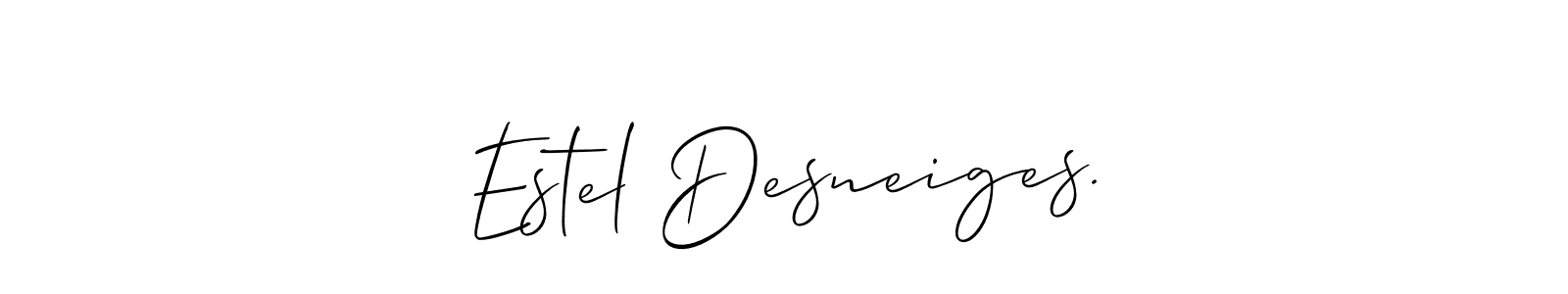 See photos of Estel Desneiges. official signature by Spectra . Check more albums & portfolios. Read reviews & check more about Allison_Script font. Estel Desneiges. signature style 2 images and pictures png