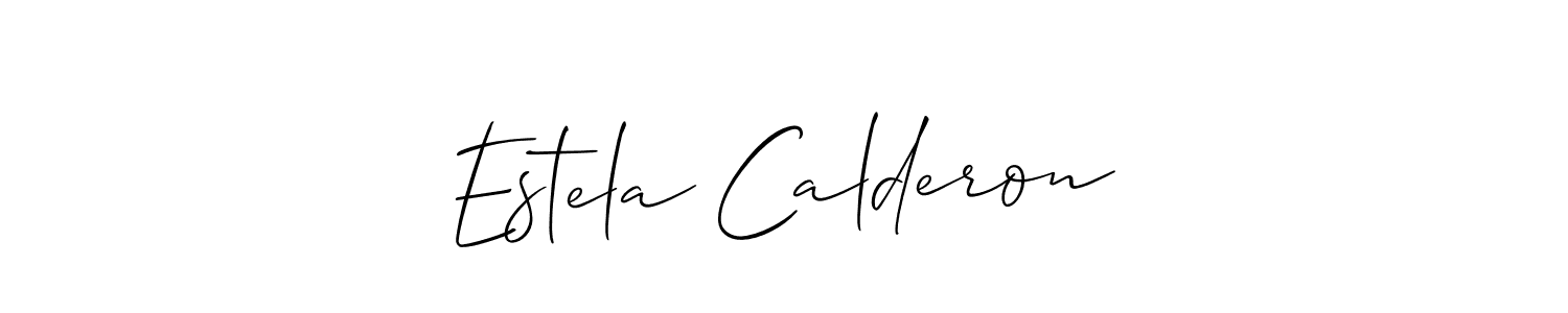 if you are searching for the best signature style for your name Estela Calderon. so please give up your signature search. here we have designed multiple signature styles  using Allison_Script. Estela Calderon signature style 2 images and pictures png