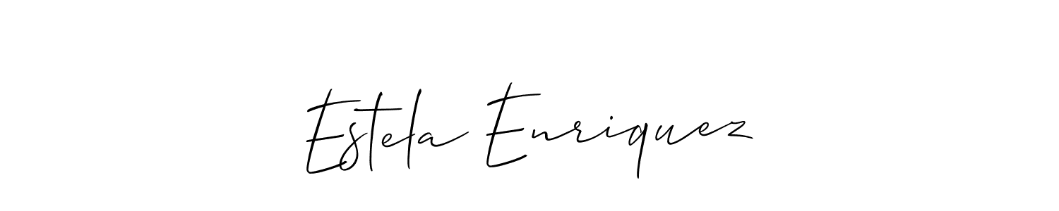 You should practise on your own different ways (Allison_Script) to write your name (Estela Enriquez) in signature. don't let someone else do it for you. Estela Enriquez signature style 2 images and pictures png