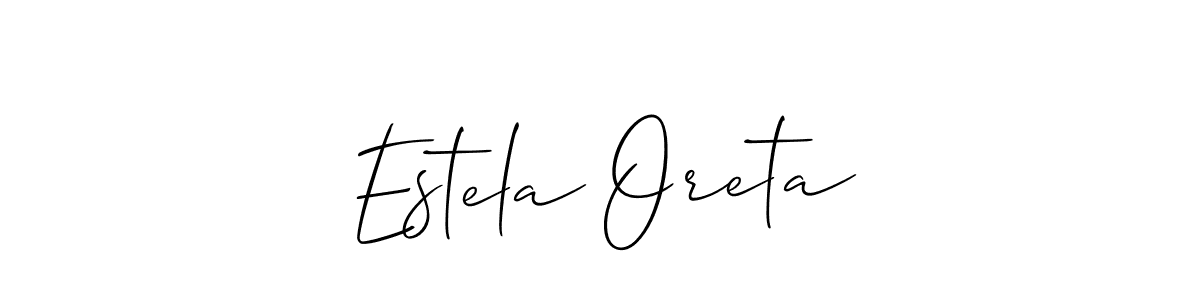 Make a short Estela Oreta signature style. Manage your documents anywhere anytime using Allison_Script. Create and add eSignatures, submit forms, share and send files easily. Estela Oreta signature style 2 images and pictures png