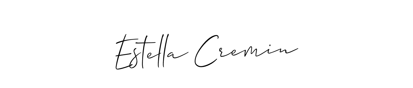 Make a beautiful signature design for name Estella Cremin. With this signature (Allison_Script) style, you can create a handwritten signature for free. Estella Cremin signature style 2 images and pictures png