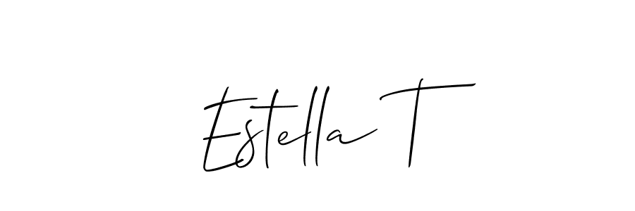 How to Draw Estella T signature style? Allison_Script is a latest design signature styles for name Estella T. Estella T signature style 2 images and pictures png