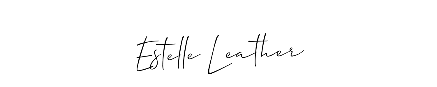 Make a beautiful signature design for name Estelle Leather. With this signature (Allison_Script) style, you can create a handwritten signature for free. Estelle Leather signature style 2 images and pictures png