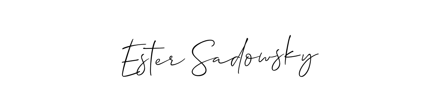 Ester Sadowsky stylish signature style. Best Handwritten Sign (Allison_Script) for my name. Handwritten Signature Collection Ideas for my name Ester Sadowsky. Ester Sadowsky signature style 2 images and pictures png