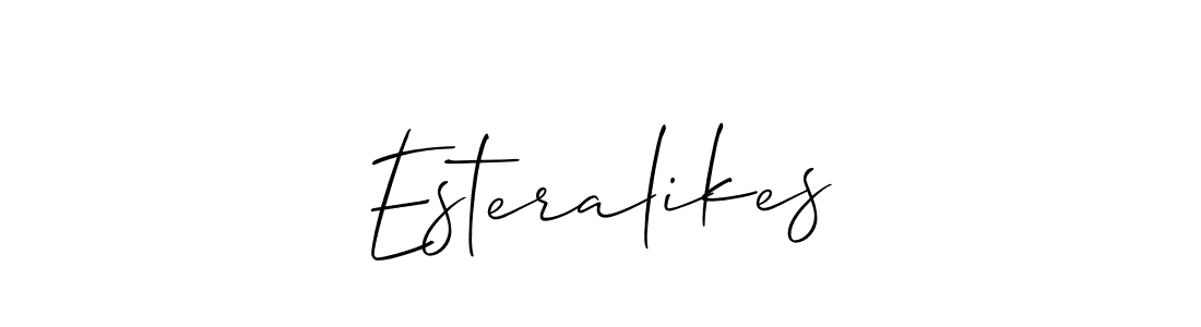 How to make Esteralikes signature? Allison_Script is a professional autograph style. Create handwritten signature for Esteralikes name. Esteralikes signature style 2 images and pictures png