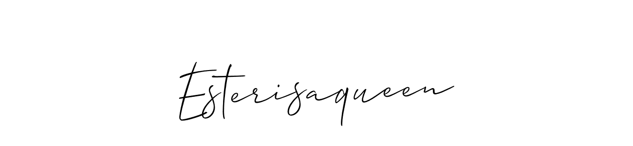 Also You can easily find your signature by using the search form. We will create Esterisaqueen name handwritten signature images for you free of cost using Allison_Script sign style. Esterisaqueen signature style 2 images and pictures png