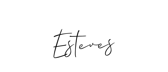 The best way (Allison_Script) to make a short signature is to pick only two or three words in your name. The name Esteves include a total of six letters. For converting this name. Esteves signature style 2 images and pictures png