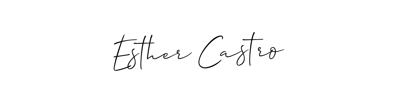How to make Esther Castro signature? Allison_Script is a professional autograph style. Create handwritten signature for Esther Castro name. Esther Castro signature style 2 images and pictures png