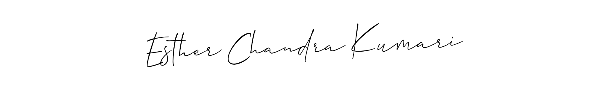 It looks lik you need a new signature style for name Esther Chandra Kumari. Design unique handwritten (Allison_Script) signature with our free signature maker in just a few clicks. Esther Chandra Kumari signature style 2 images and pictures png