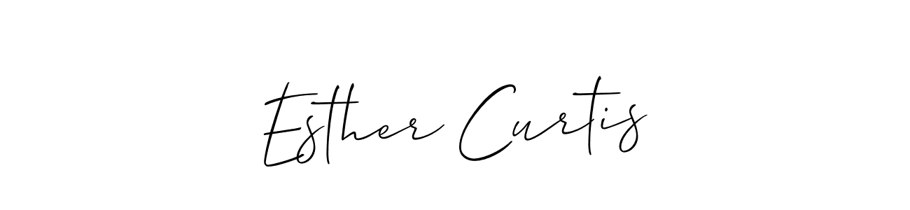Make a short Esther Curtis signature style. Manage your documents anywhere anytime using Allison_Script. Create and add eSignatures, submit forms, share and send files easily. Esther Curtis signature style 2 images and pictures png
