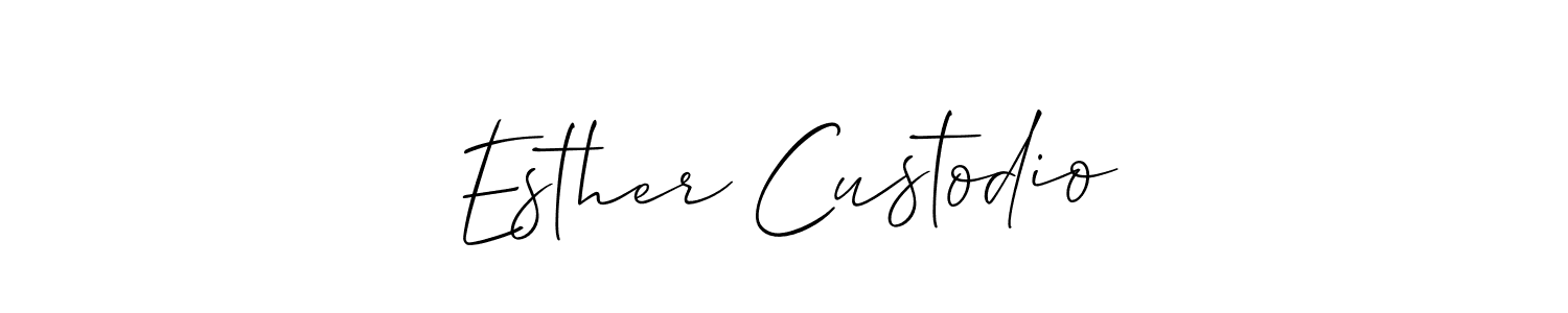 Also we have Esther Custodio name is the best signature style. Create professional handwritten signature collection using Allison_Script autograph style. Esther Custodio signature style 2 images and pictures png