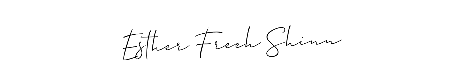 Use a signature maker to create a handwritten signature online. With this signature software, you can design (Allison_Script) your own signature for name Esther Freeh Shinn. Esther Freeh Shinn signature style 2 images and pictures png