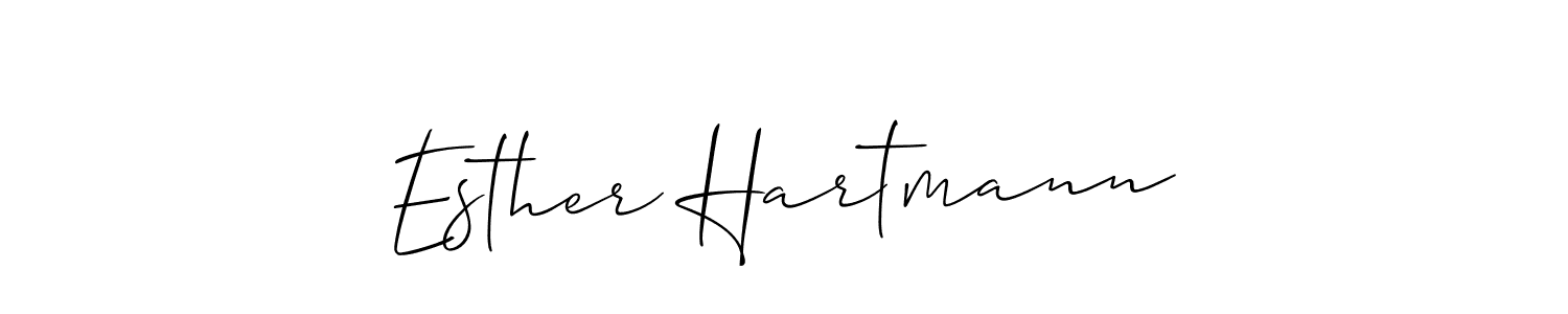 The best way (Allison_Script) to make a short signature is to pick only two or three words in your name. The name Esther Hartmann include a total of six letters. For converting this name. Esther Hartmann signature style 2 images and pictures png