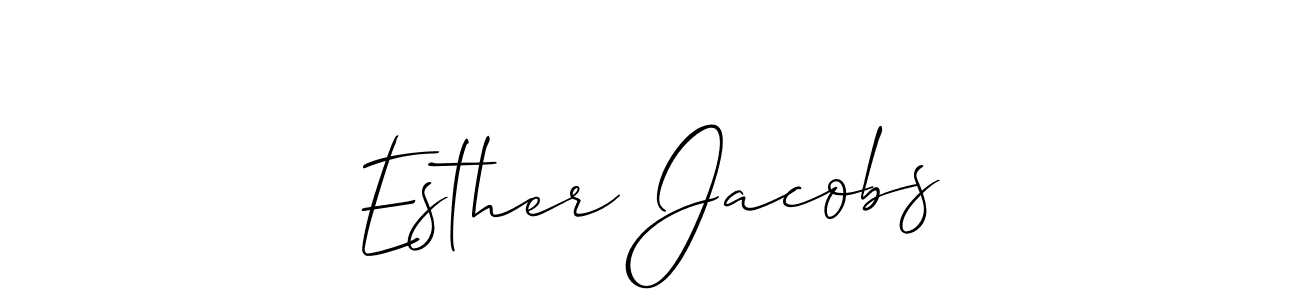 See photos of Esther Jacobs official signature by Spectra . Check more albums & portfolios. Read reviews & check more about Allison_Script font. Esther Jacobs signature style 2 images and pictures png