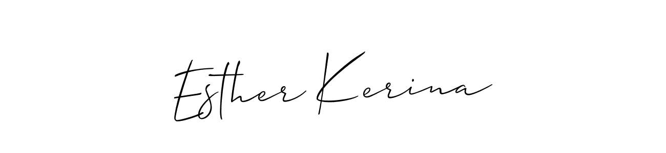 Allison_Script is a professional signature style that is perfect for those who want to add a touch of class to their signature. It is also a great choice for those who want to make their signature more unique. Get Esther Kerina name to fancy signature for free. Esther Kerina signature style 2 images and pictures png