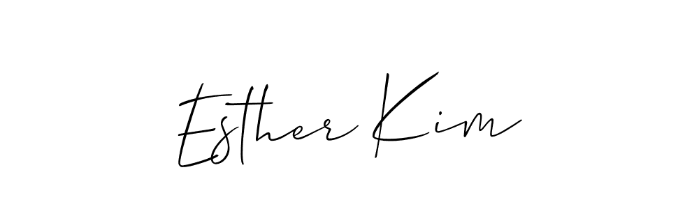 The best way (Allison_Script) to make a short signature is to pick only two or three words in your name. The name Esther Kim include a total of six letters. For converting this name. Esther Kim signature style 2 images and pictures png